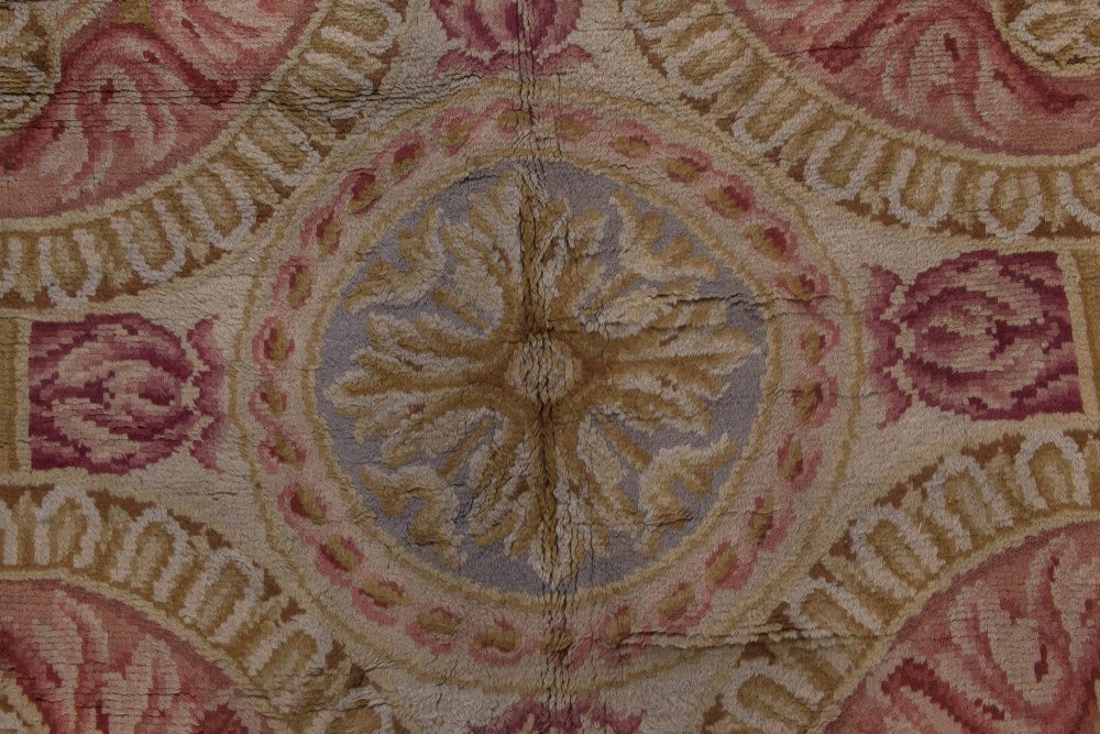 Fine Antique Savonnerie Hand Knotted Wool Carpet BB1207