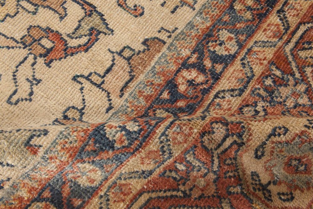 Antique Persian Sultanabad Botanic Handmade Wool Carpet BB3336