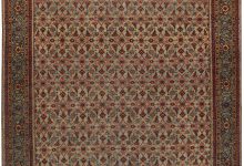One-of-a-kind 19th Century Persian Tabriz Handmade Wool Rug BB5073