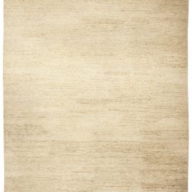 “Line Zone” Modern Hand-Knotted Solid Warm Tan Handmade Oversized Rug N10289
