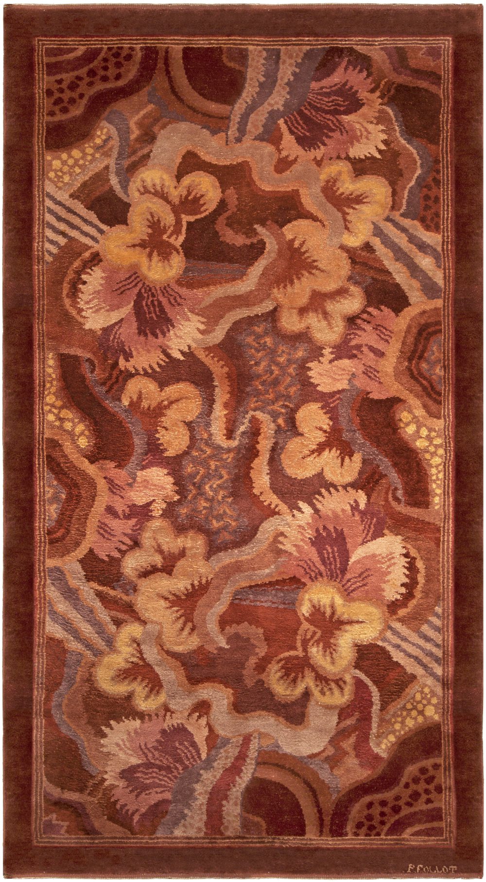 High-quality Vintage French Art Deco Rug by Paul Follot BB5243