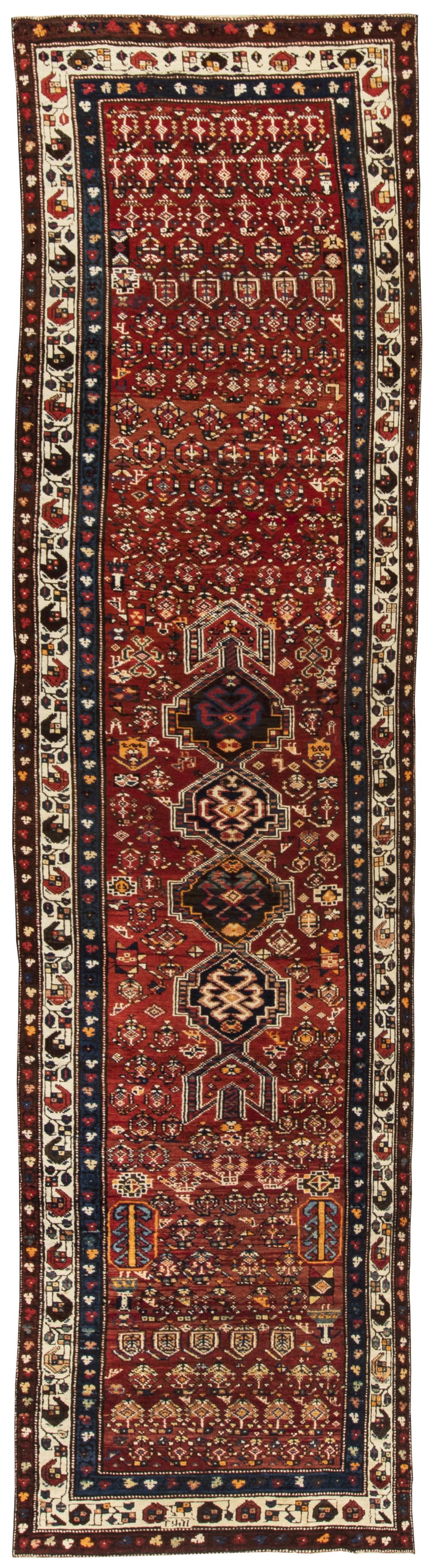 Antique Hamadan runner BB3839