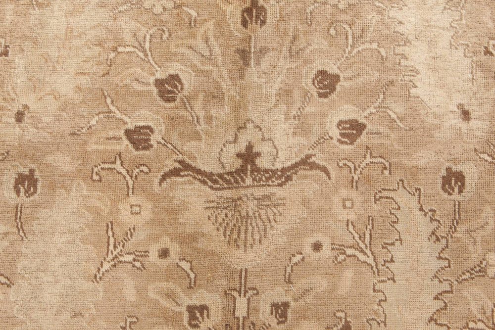 Authentic Early 20th Century Tabriz Botanic Handwoven Wool Rug BB0368