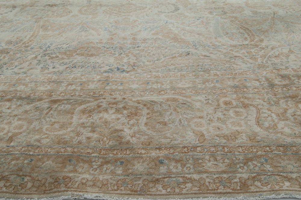 Fine Antique Persian Tabriz Botanic Handmade Wool Rug BB3451