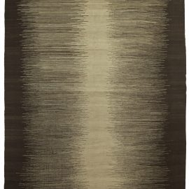 Doris Leslie Blau Collection Forel Brown and Beige Handmade Wool Rug N10472