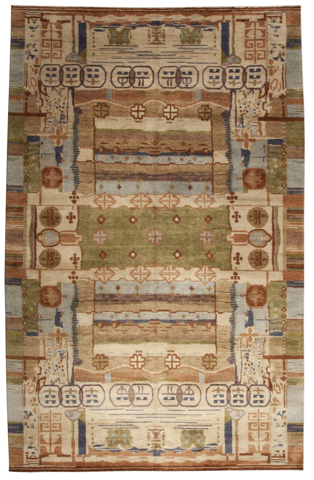 Contemporary Budowski Handwoven Wool Rug N10086