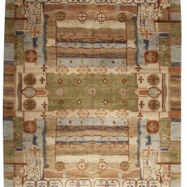 Contemporary Budowski Handwoven Wool Rug N10086