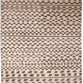 “Tessera” Contemporary Geometric Soft Beige Handmade Wool Carpet N10003