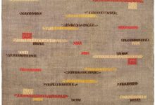 Mid-20th century Art Deco Gray, Red, Yellow, Brown Handmade Wool Rug BB5176