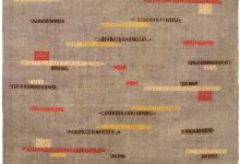 Mid-20th century <mark class='searchwp-highlight'>Art Deco</mark> Gray, Red, Yellow, Brown Handmade Wool Rug BB5176