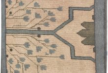 <mark class='searchwp-highlight'>Arts</mark> & Crafts Dusty Pink, Blue and Taupe Fragment Rug by Gavin Morton BB6302