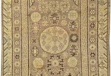Vintage Samarkand Beige and Brown Handwoven Wool Rug BB5803