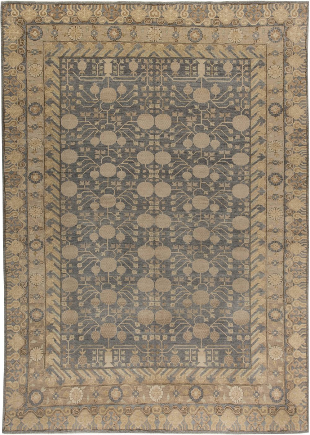 Doris Leslie Blau Collection Traditional Oriental Inspired Botanic Wool Rug N11370