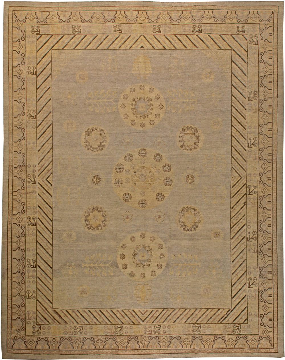 Doris Leslie Blau Collection High-Quality Samarkand Design Hand Knotted Wool Rug N11080