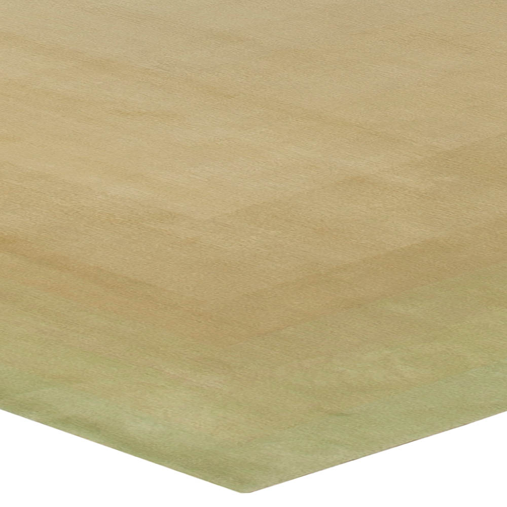 Albers Style Silk Rug in Shades of Cream and Green N10873