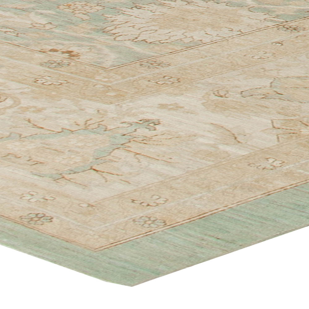 Contemporary Sultanabad Design Pastel Blue and Beige Rug N10926