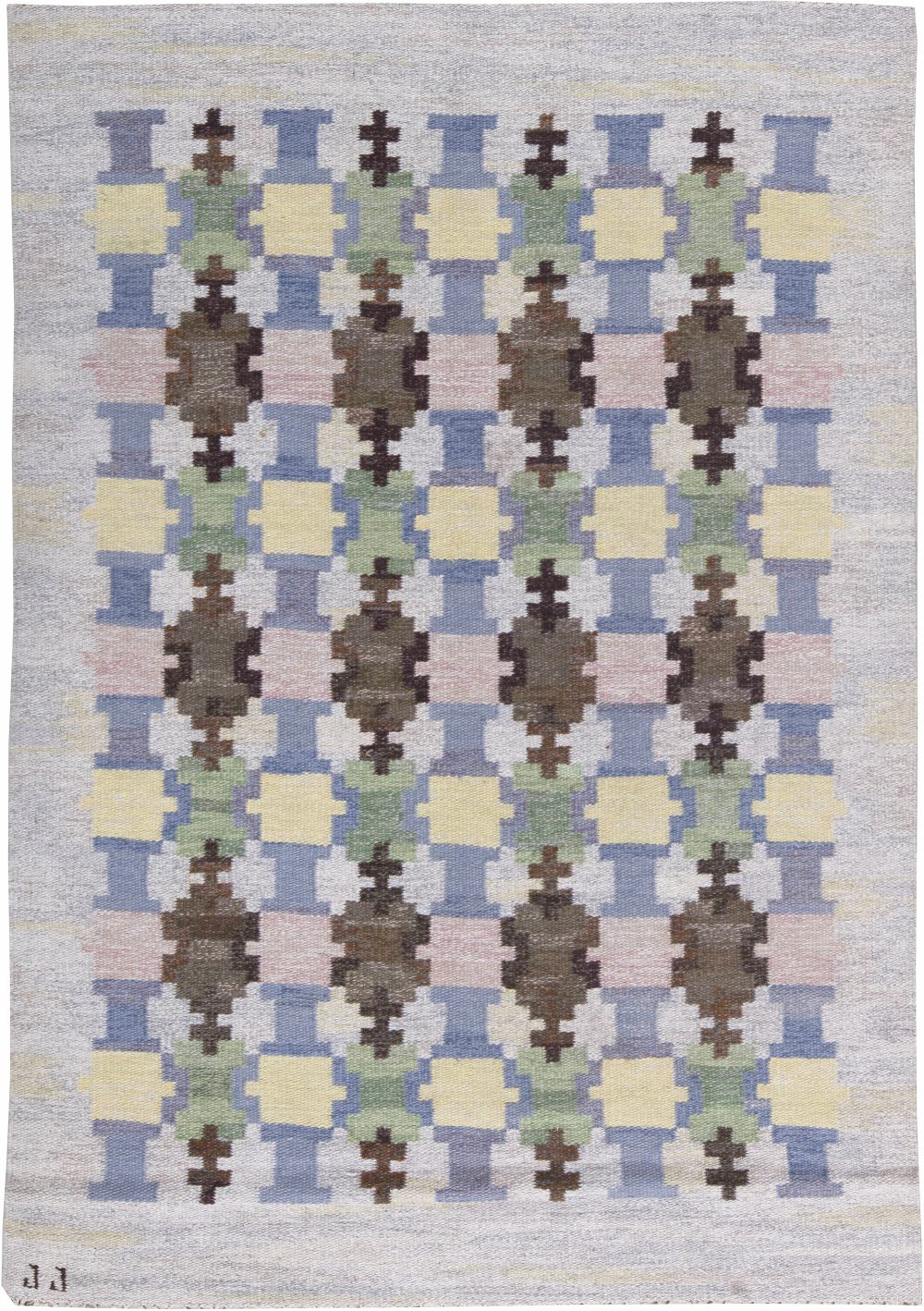 Vintage Swedish Flat Weave Rug by Judith Johansson BB6234