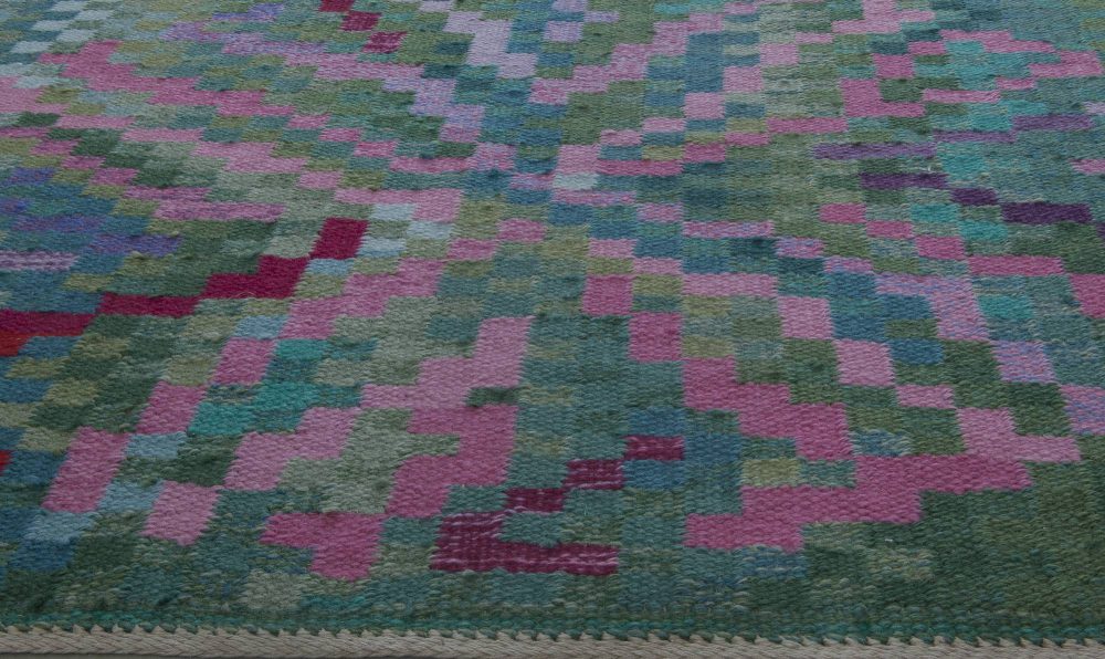 Vintage Swedish Flat Weave Runner Signed  Bice. BB6398