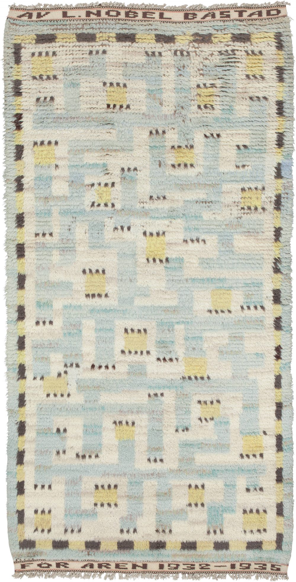 Swedish Vintage Rya Rug by  Märta Måås-Fjetterström  (Turkosryan) BB6124