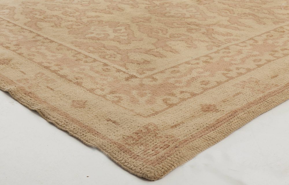 Vintage Spanish Camel Background Handmade Wool Carpet BB3783