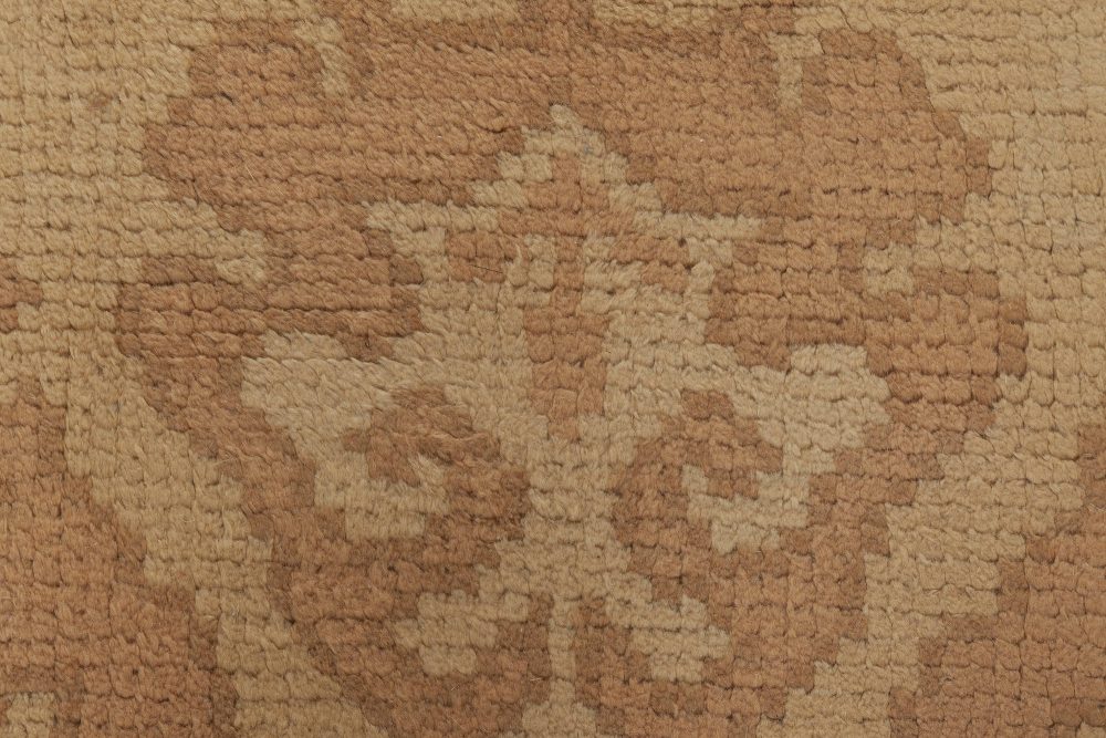 Vintage Spanish Camel Background Handmade Wool Carpet BB3783