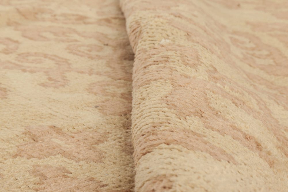 Vintage Spanish Camel Background Handmade Wool Carpet BB3783