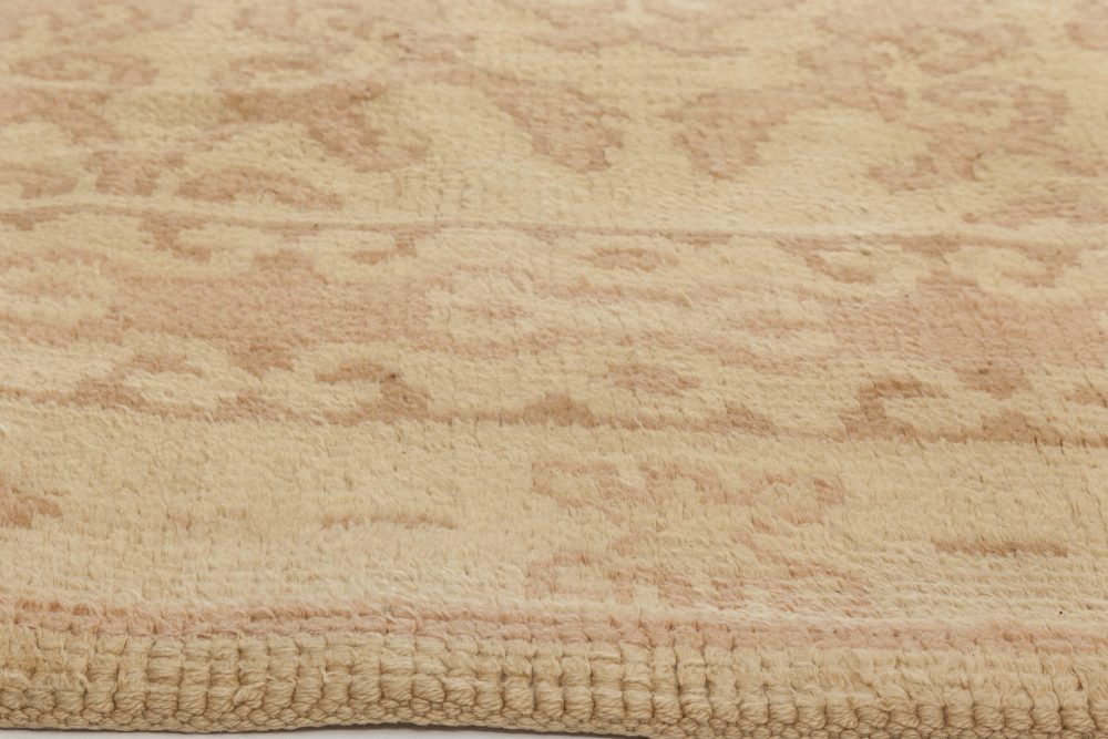 Vintage Spanish Camel Background Handmade Wool Carpet BB3783