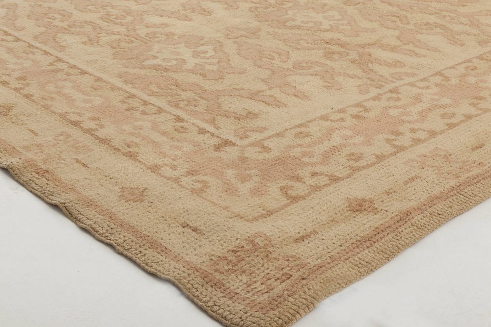 Vintage Spanish Camel Background Handmade Wool Carpet BB3783