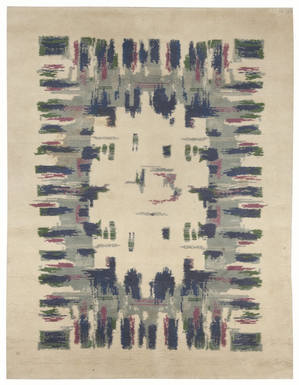 One-of-a-kind French Art Deco Hand Knotted Wool Rug BB5031