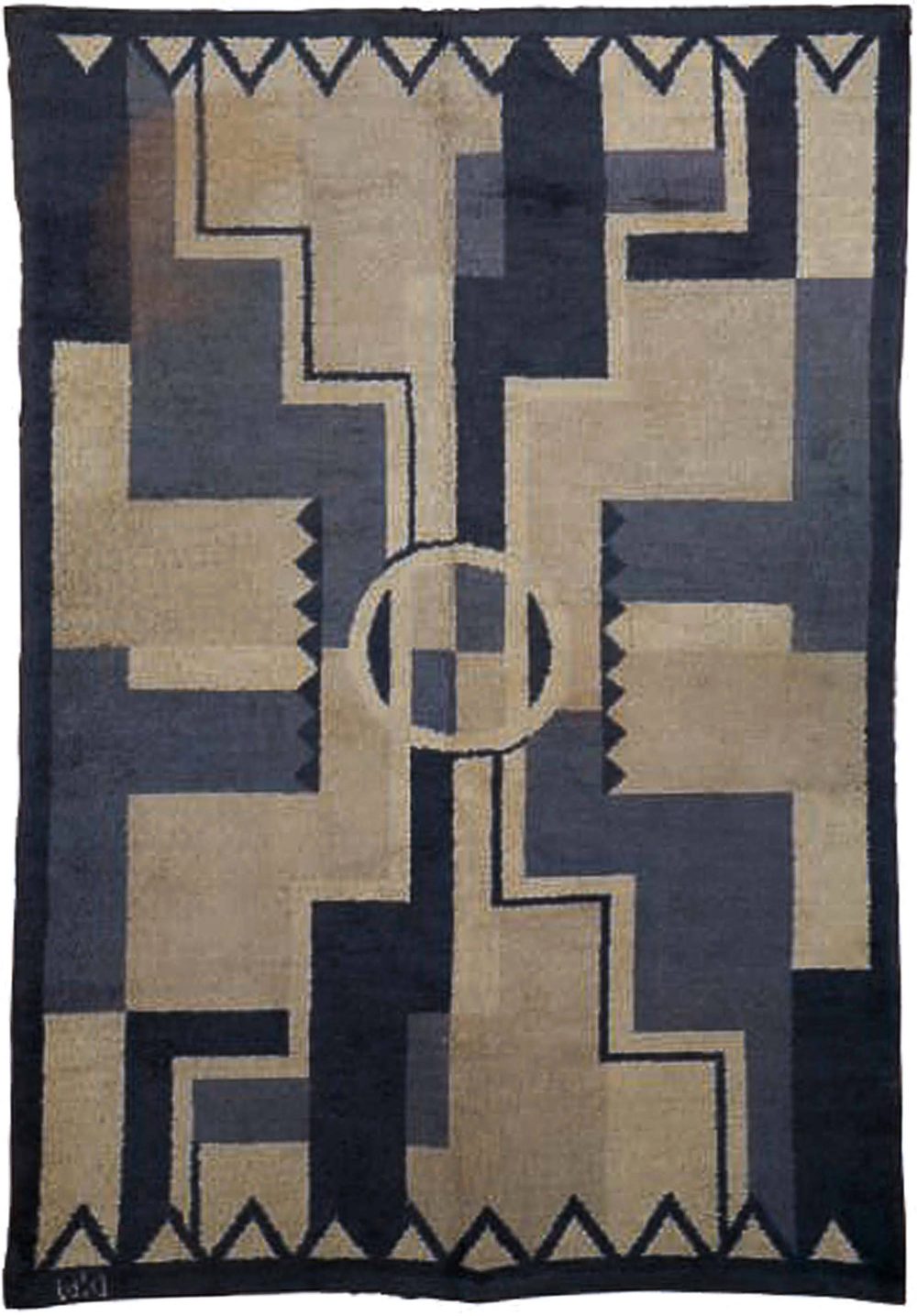 Vintage French Deco Rug by D.I.M. BB5372