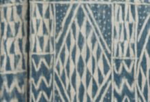 Vintage French Screen with <mark class='searchwp-highlight'>Ikat</mark> Fabric BB5373