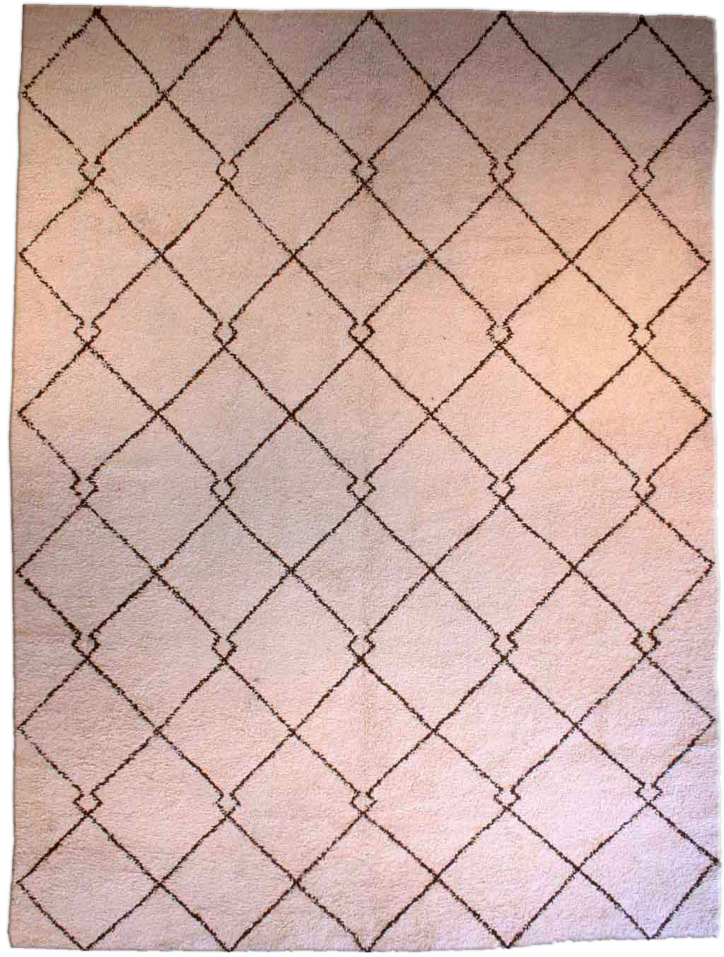 Vintage Tribal Hand-knotted Moroccan Area Rug with Geometric Design BB3572