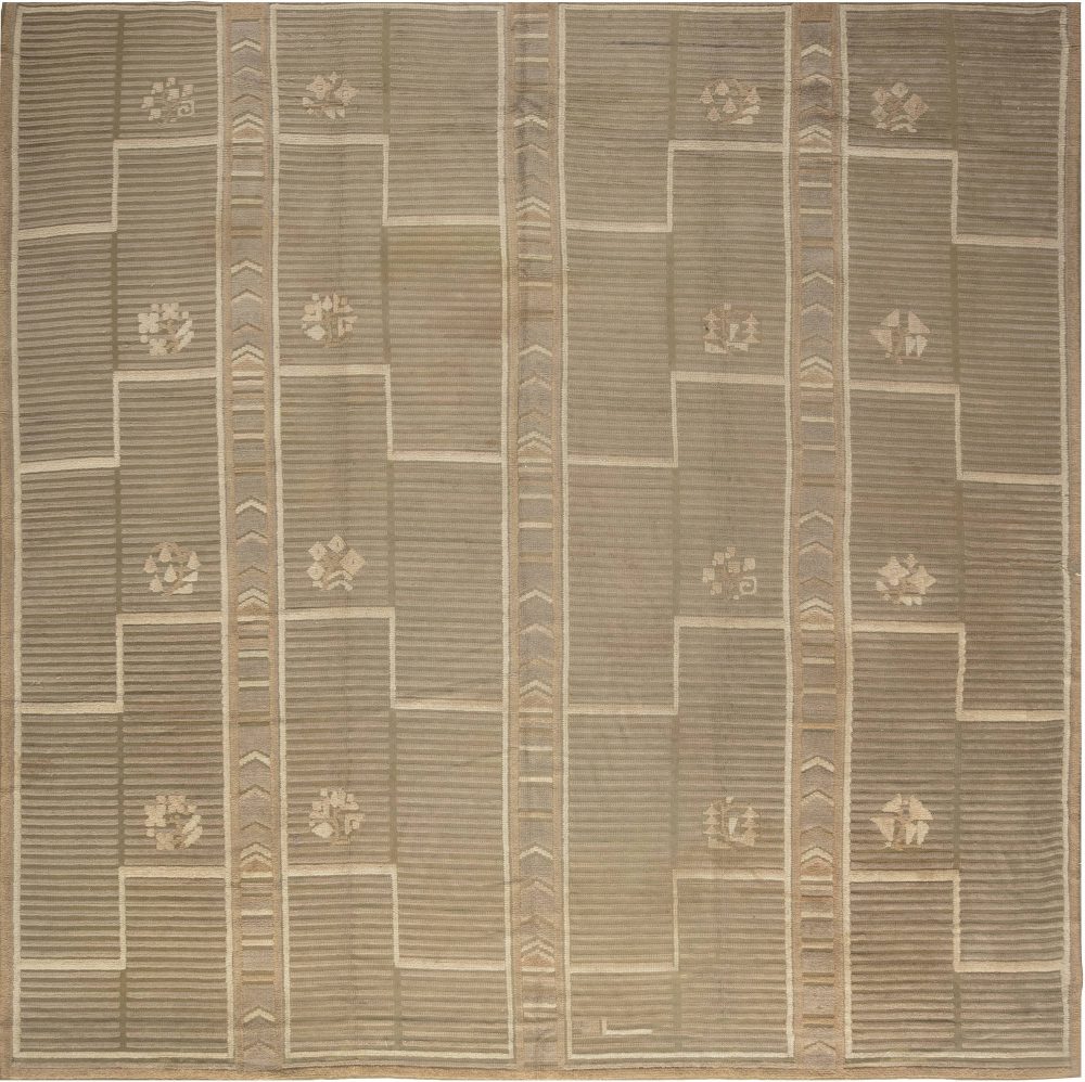 Mid-20th Century High-Low Scandinavian Rug BB4666