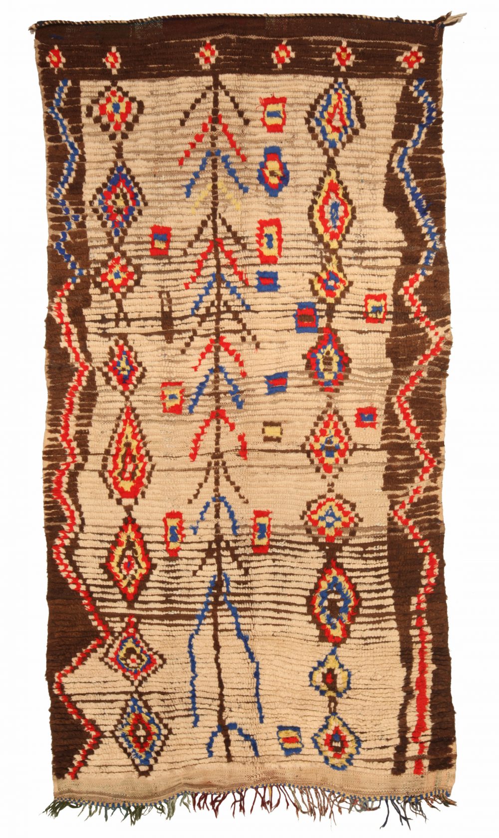 Vintage Tribal Moroccan Colorful Handmade Wool Rug BB5140