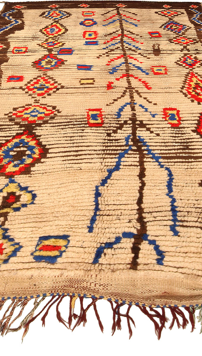 Vintage Tribal Moroccan Colorful Handmade Wool Rug BB5140
