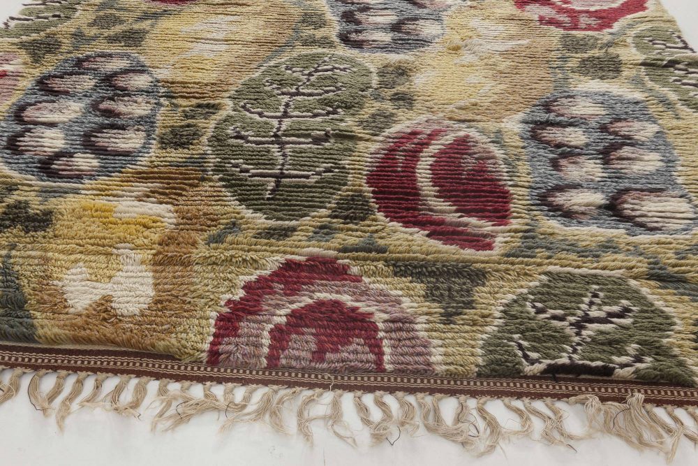 Vintage Swedish Rya Rug Attributed to Josef Frank BB6413