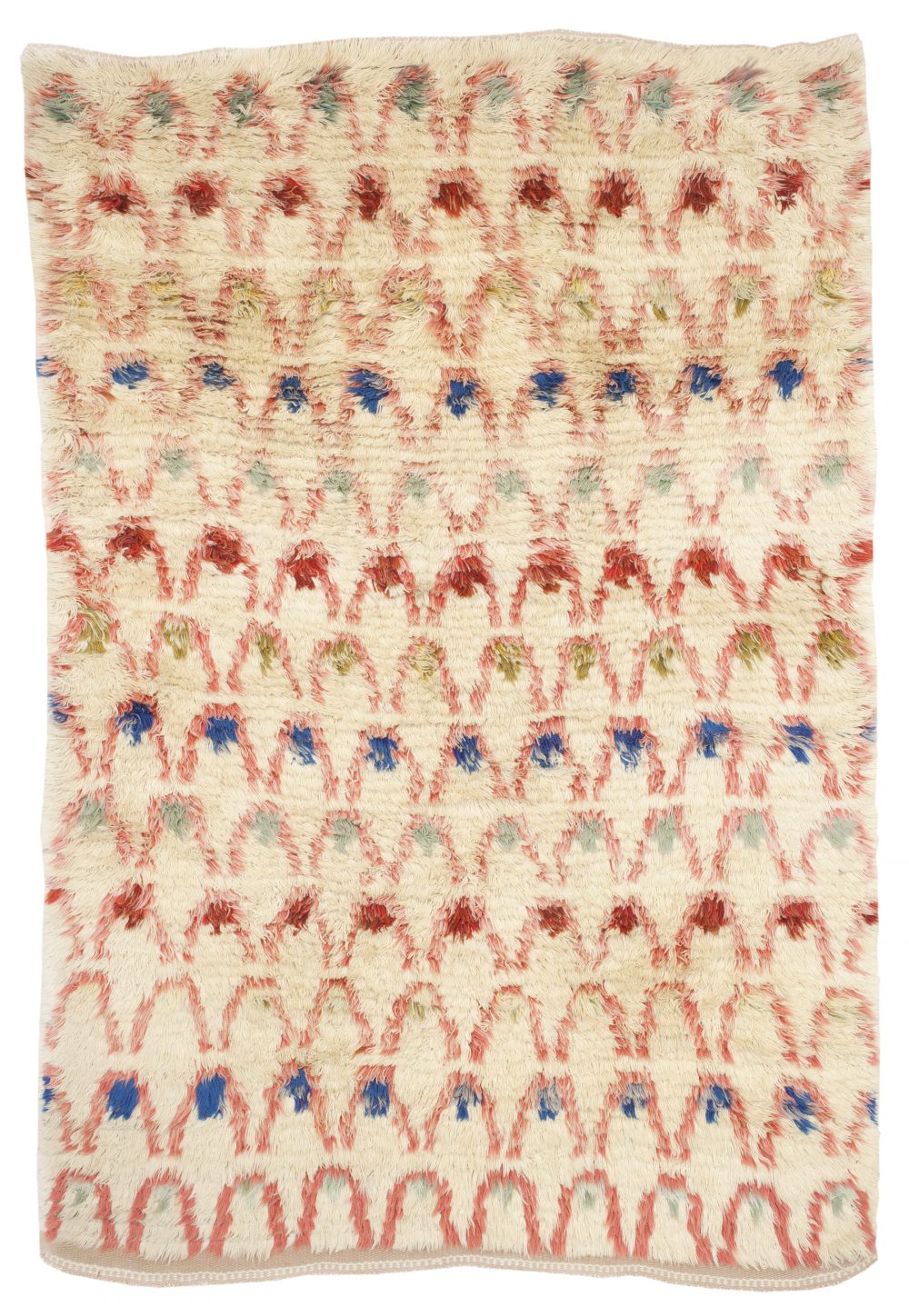 Swedish Multicolored Pile Rya Rug by Ingrid Hollman Knafve BB5307