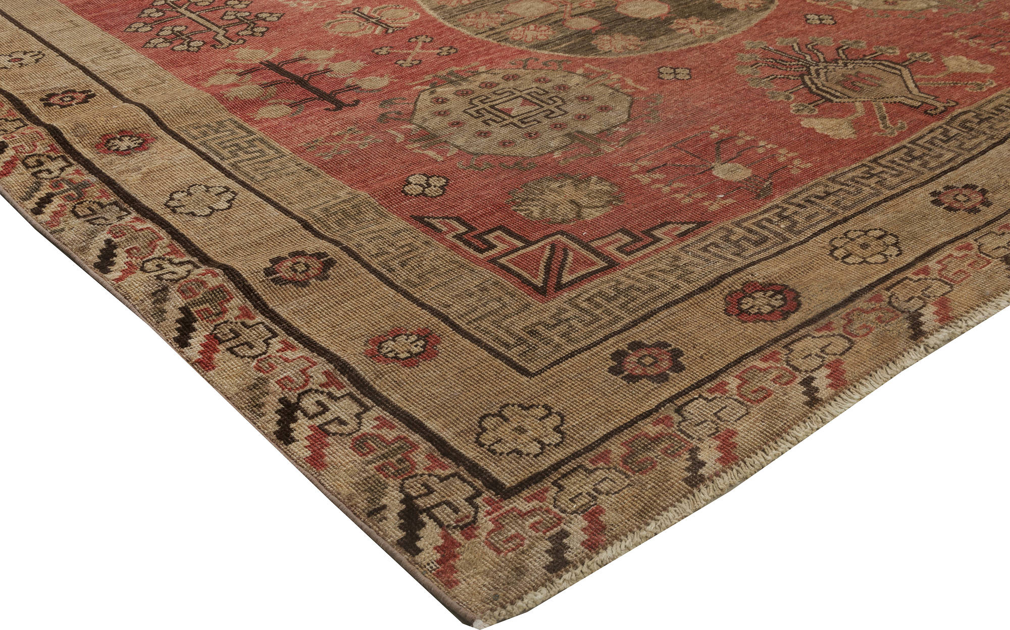 Brown Handwoven Wool Rug BB6416 