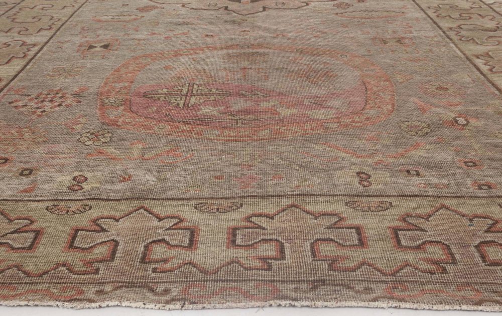 High-quality Samarkand Brown Handwoven Wool Rug BB6447