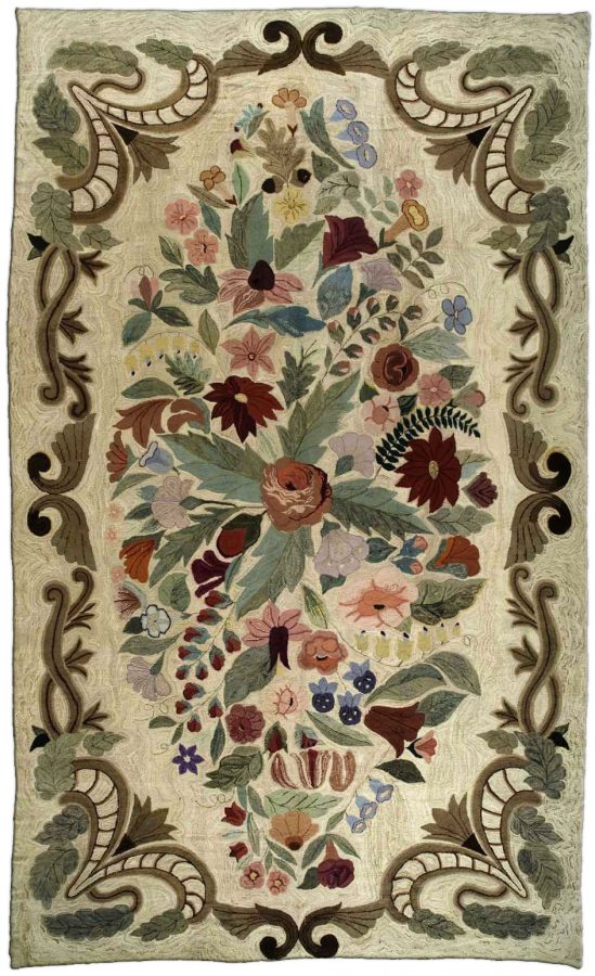 flower design rug