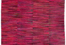 Mid-20th Century American Purple Handwoven Wool <mark class='searchwp-highlight'>Rag</mark> Rug BB2765