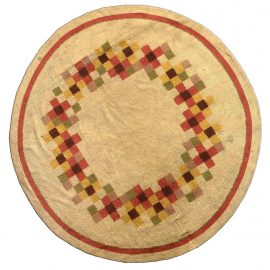 High-quality Art Deco Round Handmade Wool Rug BB2488