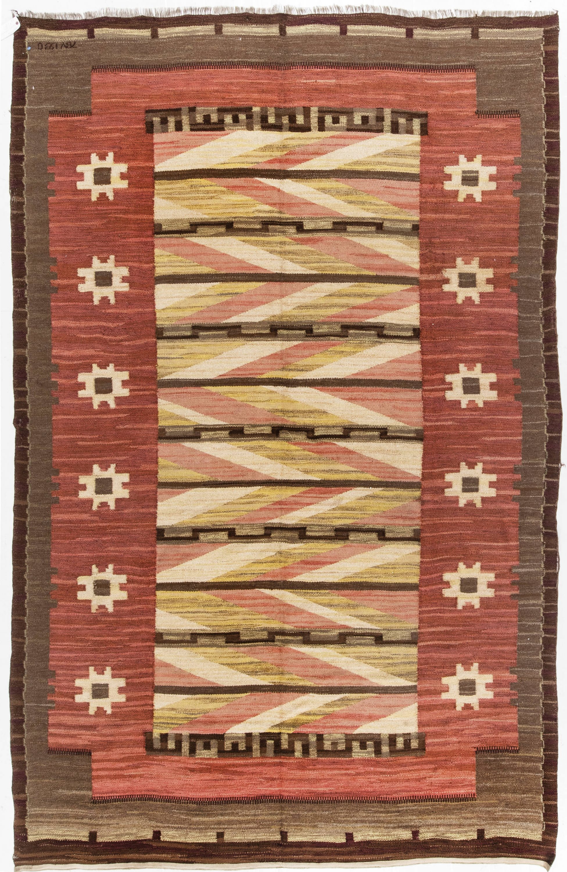 Sweedish Rug Making Vintage Swedish Rug , index: BB4756