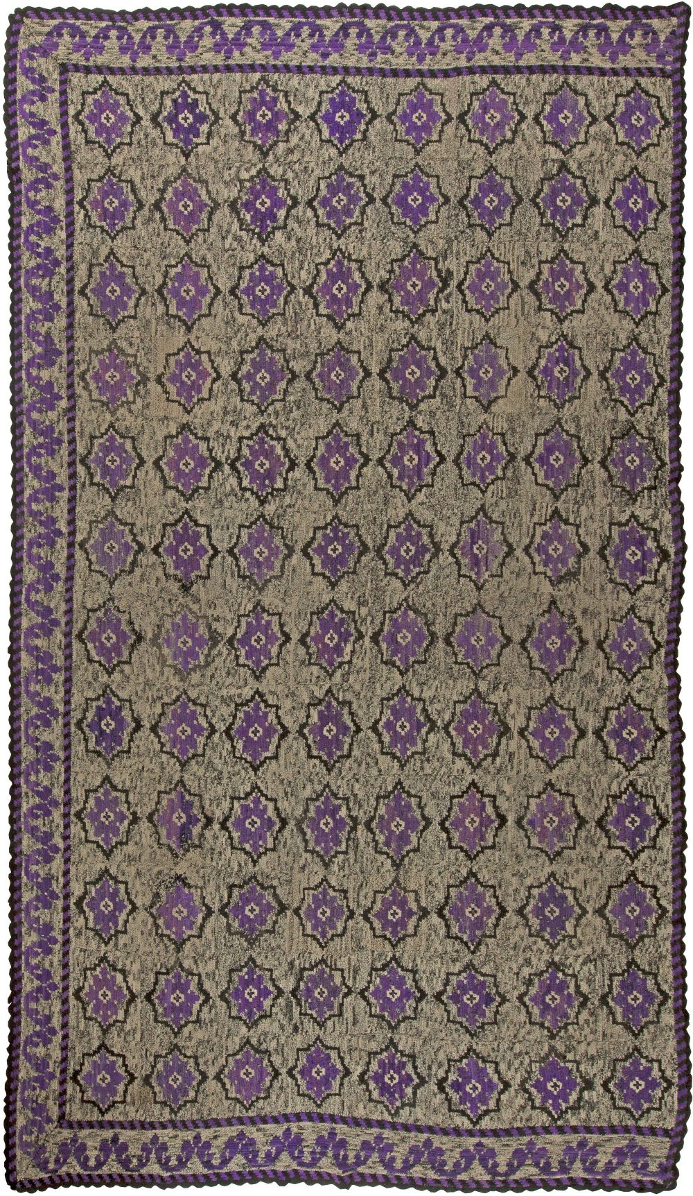 Vintage French Purple Rag Rug BB5663