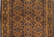 Fine Antique Spanish Brown Abstract Handwoven Wool Rug BB0915