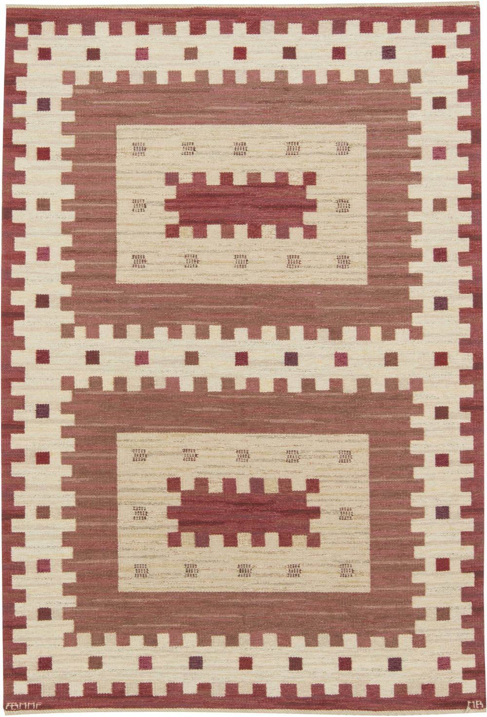 Vintage Rostaggen Swedish Flat Weave Rug by  Marianne Richter BB6425