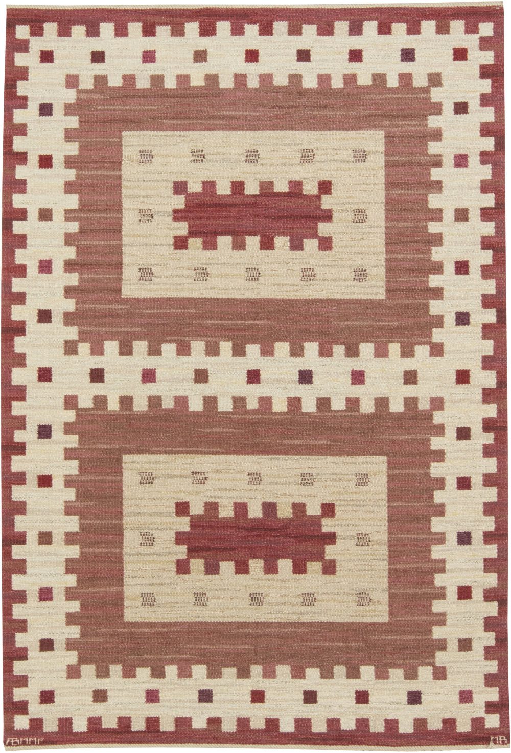 Vintage Rostaggen Swedish Flat Weave Rug by  Marianne Richter BB6425