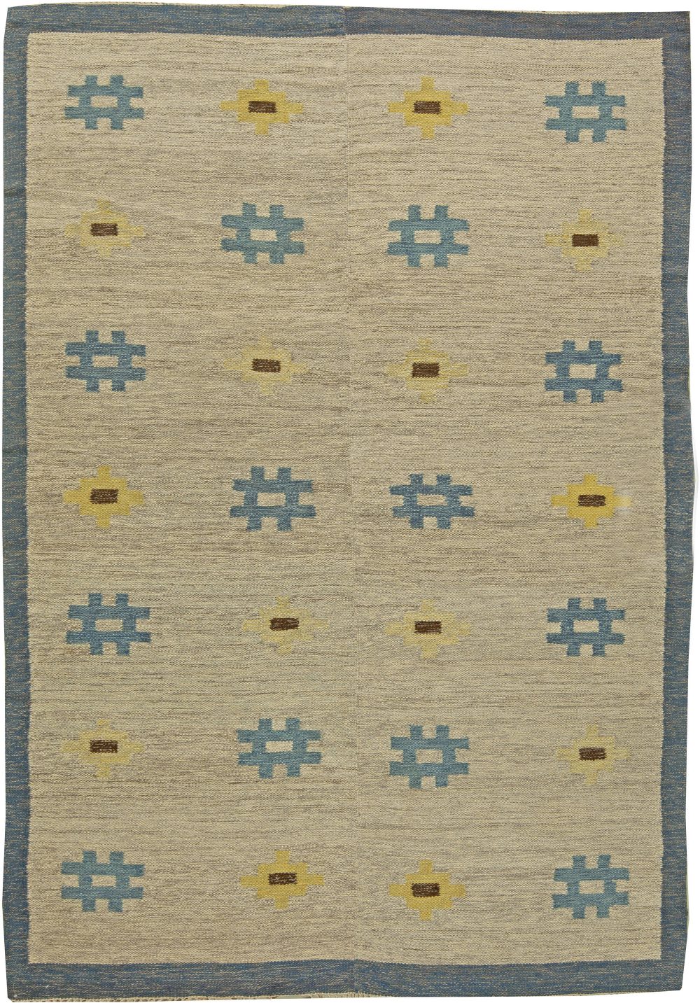 Vintage Swedish Flat Weave Rug BB6146