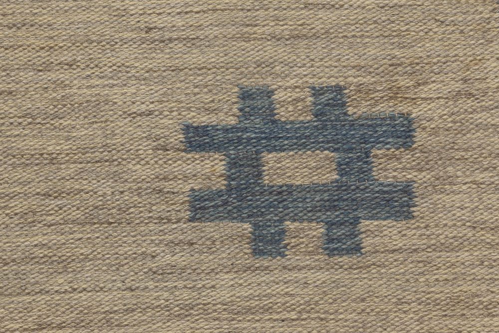 Vintage Swedish Flat Weave Rug BB6146