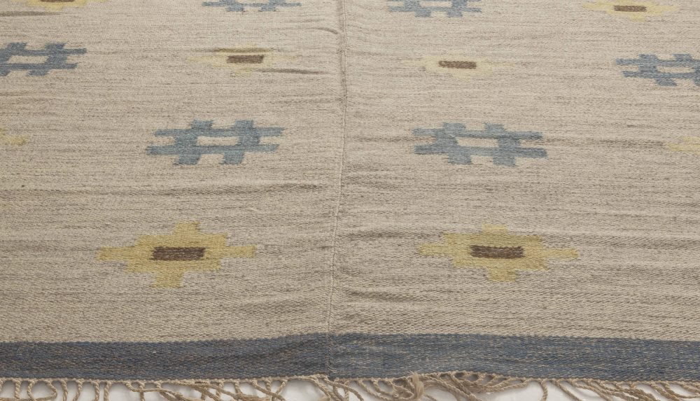 Vintage Swedish Flat Weave Rug BB6146